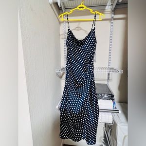 White dotted blue dress - for beach and vacation